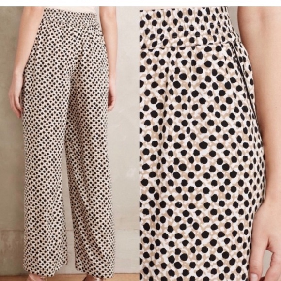 Anthro Ranna Gill Wide Leg Patterned Palazzo Pants - Picture 2 of 3
